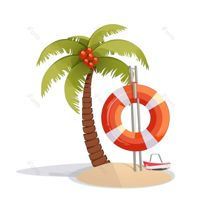 夏天图片,海洋元素,海边PNG,度假免抠素材